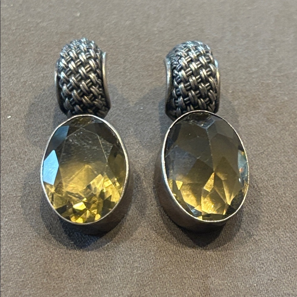 Lori Bonn Sterling and stone earrings.